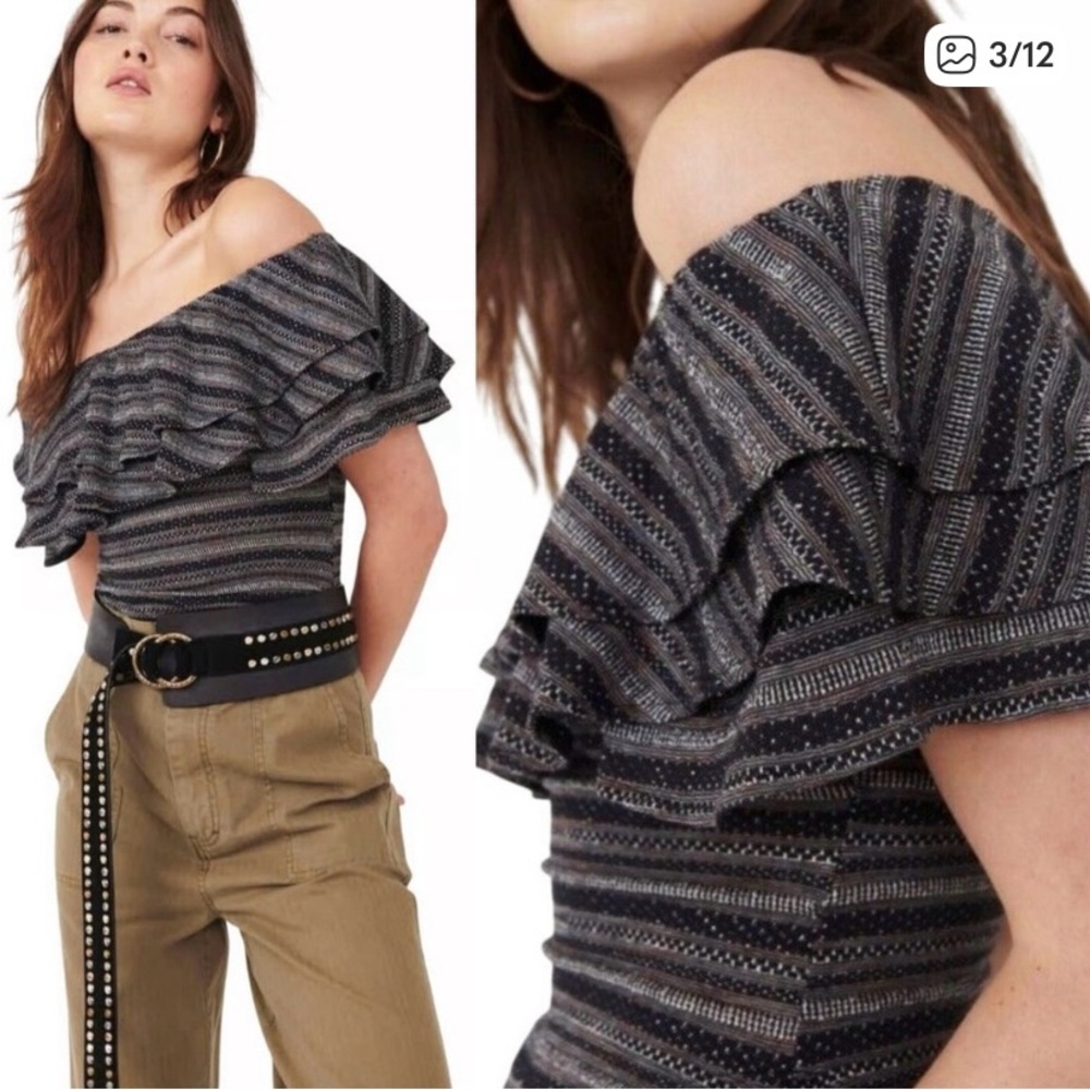 Free People Heirloom Ruffled Tiered Top